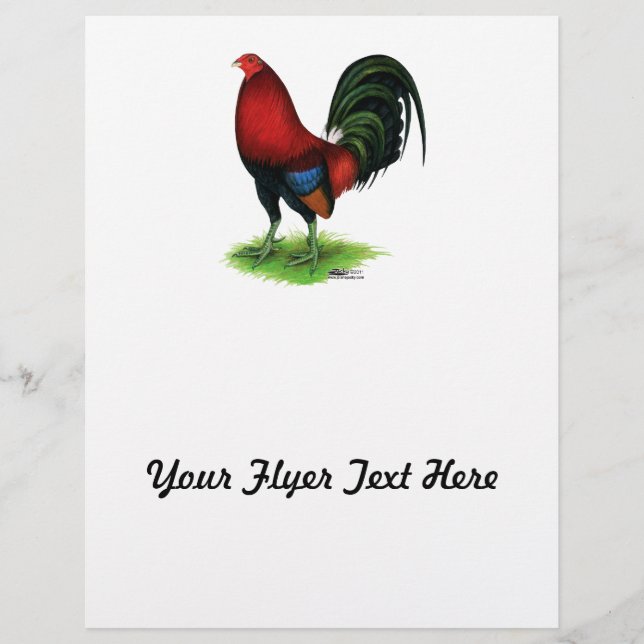 Flyer Gamecock: rojo oscuro (Frente)