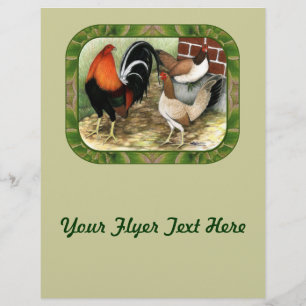 Flyer Gamefowl en la granja