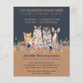 Flyer Gatos Mascotas malabares marrones