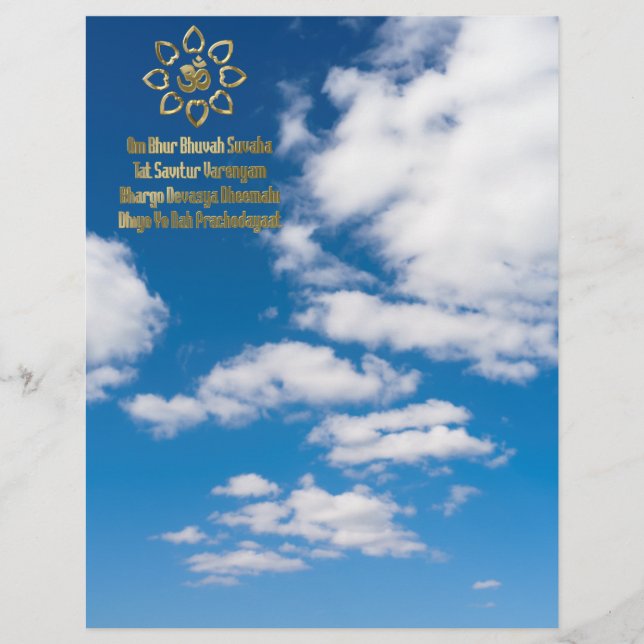 Flyer Gayatri mantra (Frente)