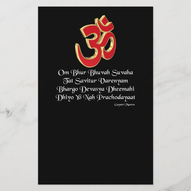 Flyer Gayatri mantra (Frente)