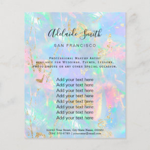 Flyer gemstone opal FAUX iridescendiente