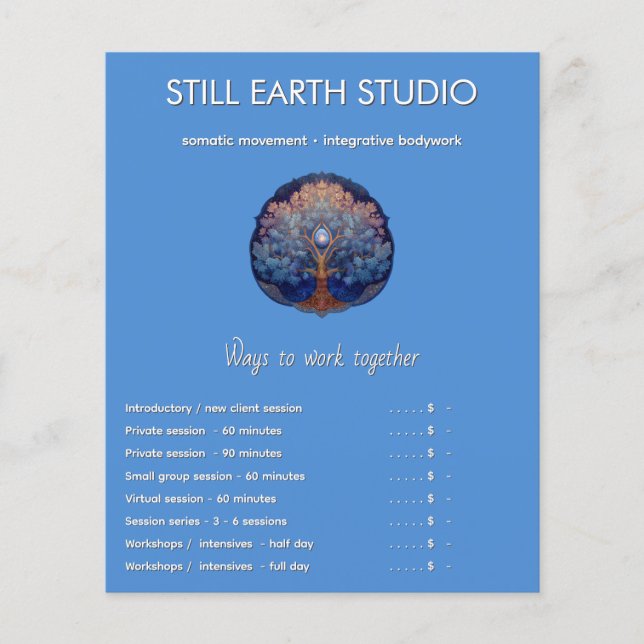 Flyer Gentle Radiance | Tree of Life B&B (Frente)