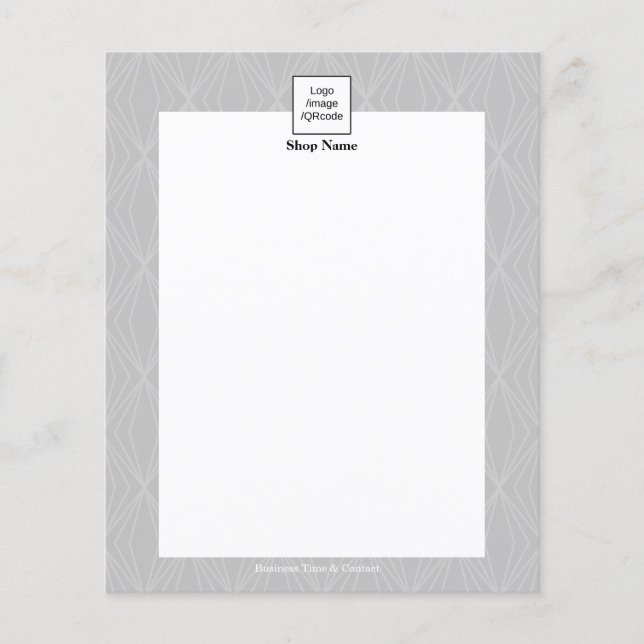 Flyer Geometría moderna gris negro (Frente)