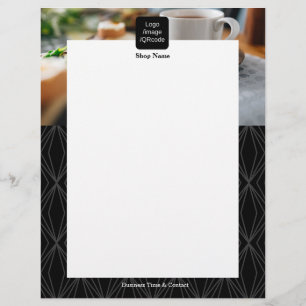 Flyer Geometría moderna negra