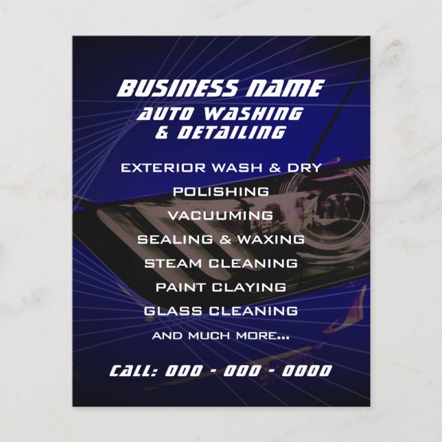 Flyer Geométrico automotriz moderno (Frente)