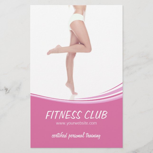 Flyer Gimnasio de Fitness Salón de Belleza (Frente)