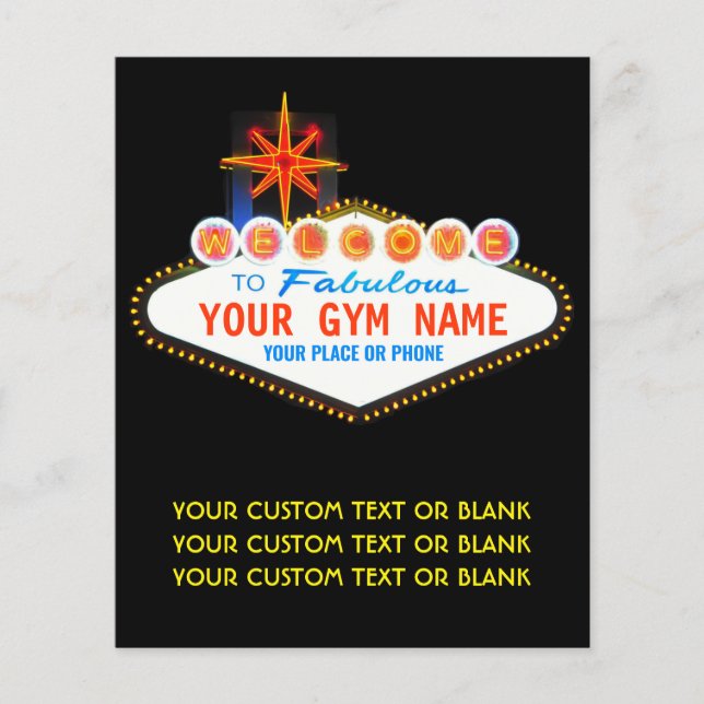 Flyer Gimnasio O Dueño Del Gimnasio Famoso Y Fabuloso Ne (Frente)