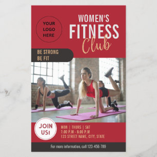 Flyer Gimnasio profesional para mujeres