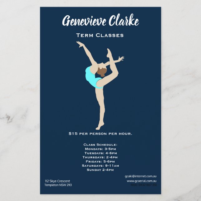 Flyer Gimnasta Femenina (Frente)