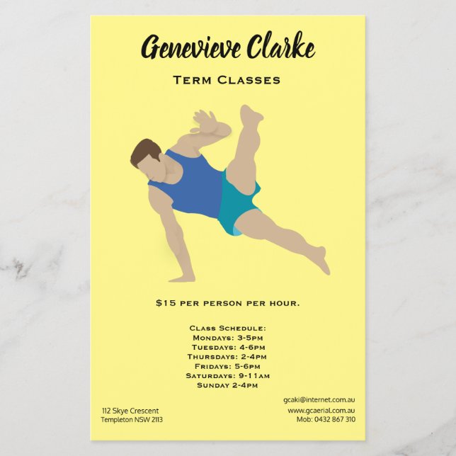 Flyer Gimnasta masculino (Frente)
