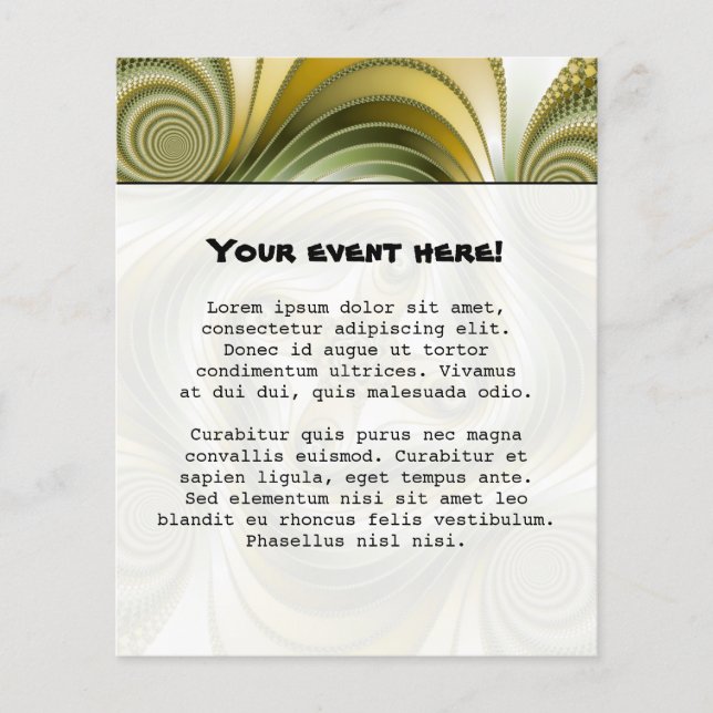 Flyer Giro lento - Arte fractal (Frente)