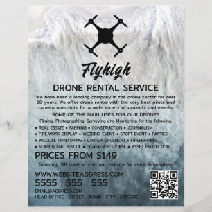 Flyer Glacier Drone Silhouette, compañía de alquiler de