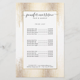 Flyer Glam Script Gold Confetti Rain