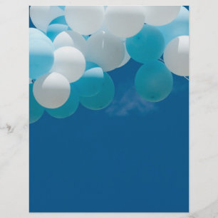 Flyer Globos aerostáticos volando en el cielo azul