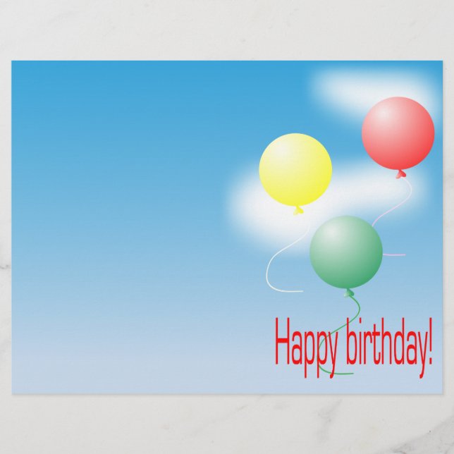 Flyer Globos de aire coloridos (Frente)