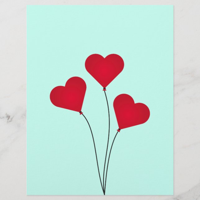 Flyer Globos de Corazón Lindos (Frente)