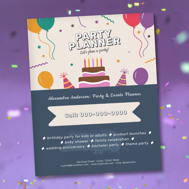 Flyer Globos - Planificador de Fiestas (Balloons - Party Planner Flyer)