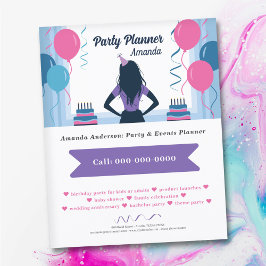 Flyer Globos y giros - Planificador de fiestas