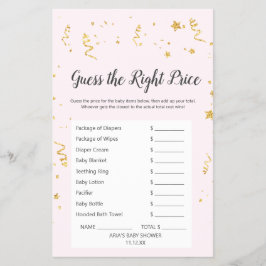 Flyer Gold Celebration on Pink Guess The Right Price