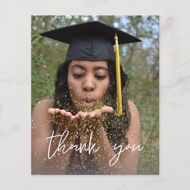 Flyer Gorra de Graduación de Foto Presupuestaria Vertica (Frente)