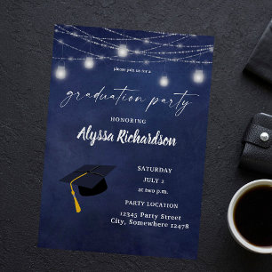 Flyer Gorra de Graduación de Presupuesto Fiesta Chalkboa