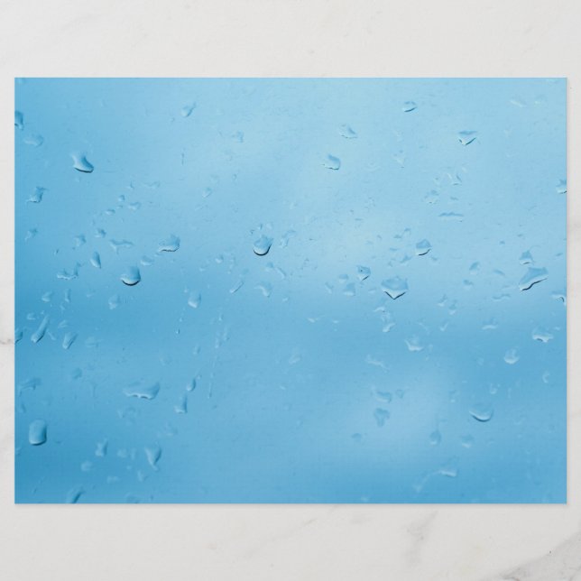 Flyer Gotas de lluvia en el cristal de la ventana (Frente)