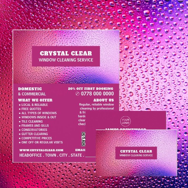 Flyer Gotas de lluvia, limpiaparabrisas, anuncio de serv (Subido por el creador)