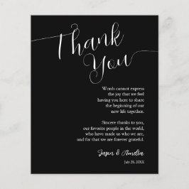 Flyer Gracias por la configuración del lugar de Boda bla