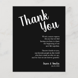 Flyer Gracias por la configuración del lugar de Boda bla