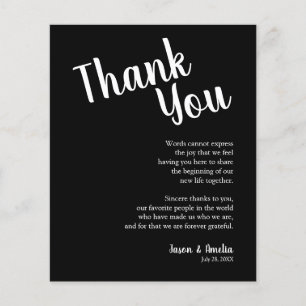 Flyer Gracias por la configuración del lugar de Boda bla