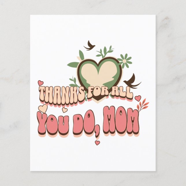 Flyer "Gracias por todo lo que haces, mamá" especial del (Frente)