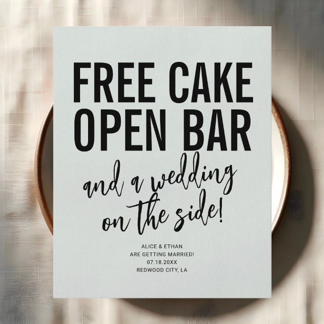 Flyer Graciosa Boda Gratuita De Pasteles Abiertos Bar Gu (Subido por el creador)