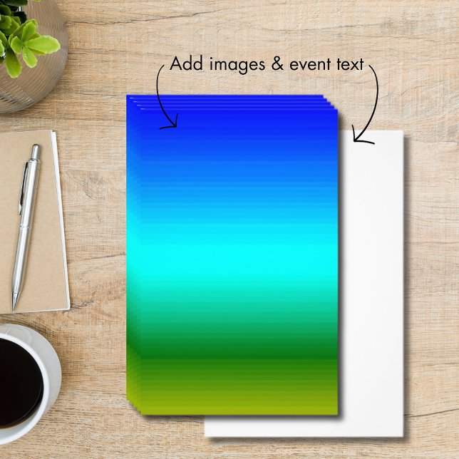 Flyer Gradiente azul y verde del mar y del cielo (Sea and Sky Blue and Green Gradient Flyer)