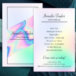 Flyer Gradiente holográfico de artista de maquillaje Spa