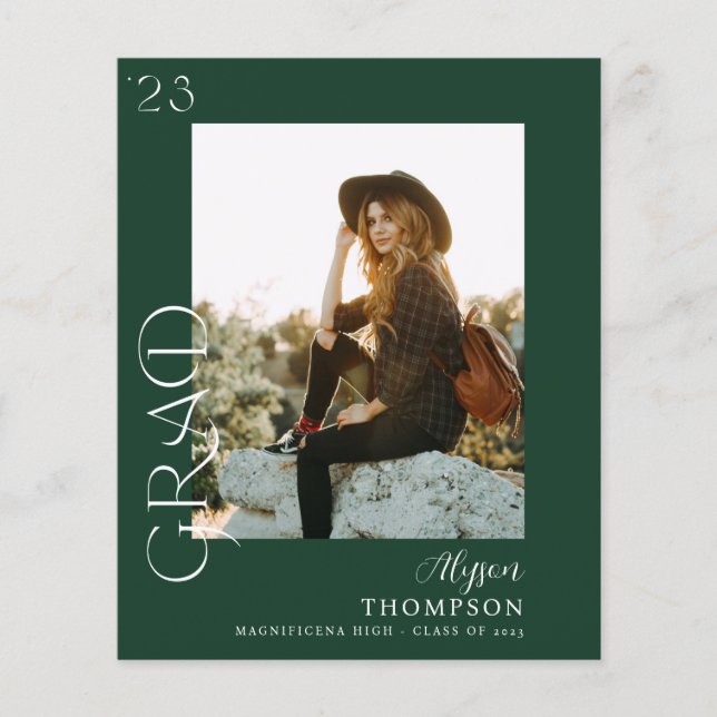 Flyer Graduación de fotos de la clase Presupuestal Moder (Frente)