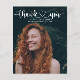 Flyer Graduación de guión de corazón presupuestado Graci