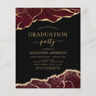 Flyer Graduación del Agate de Presupuesto 2023 Oro de Bo