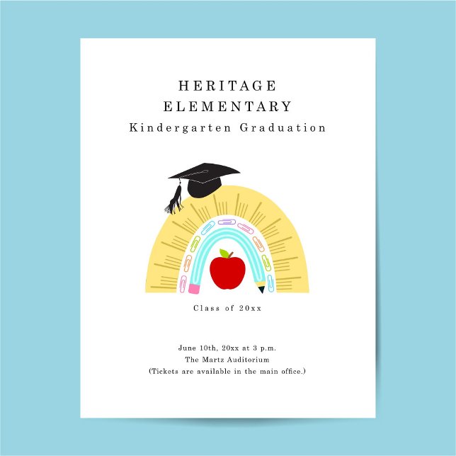 Flyer Graduación preescolar en jardines de infancia (Subido por el creador)