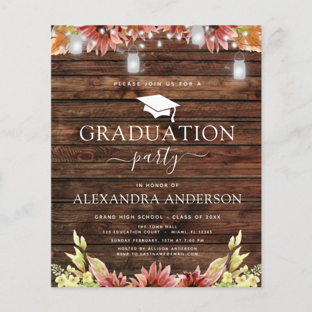 Flyer Graduación Presupuestaria 2023 Girasol De Madera R (Frente)