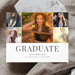 Flyer Graduado Moderno 6 Foto<br><div class="desc">Moderna invitación de graduación con 6 fotos.</div>