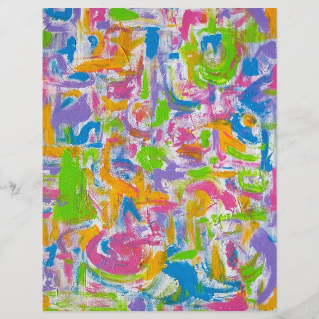 Flyer Graffiti neón - Pinceles abstractos de arte (Frente)