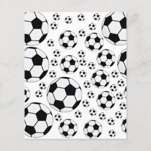 Flyer Gráfico clásico de balón de fútbol para fanáticos 