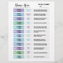 Gráfico de planificadores diarios niños programan