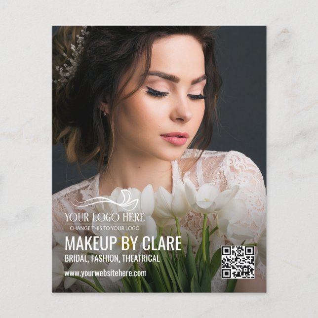 Flyer Gran artista de maquillaje con tu logo (Frente)