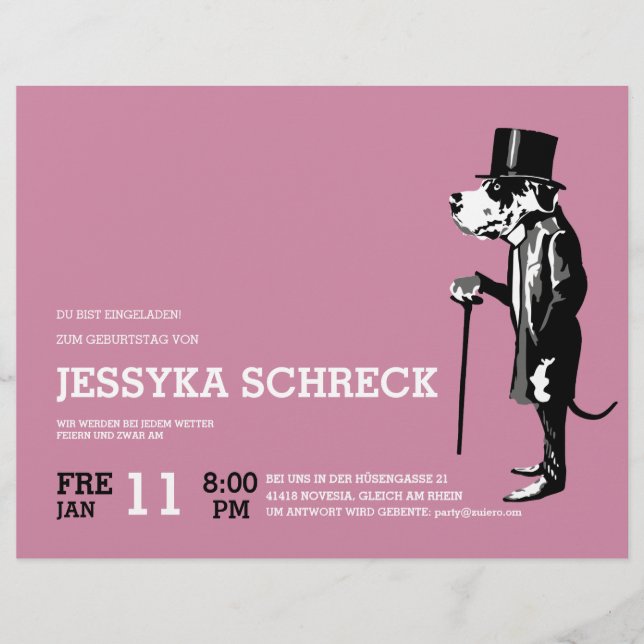 Flyer Gran Dane Mister Alf (Frente)