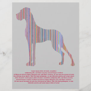 Flyer Gran Danés en Colores Pastel