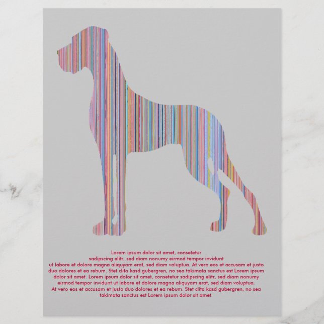 Flyer Gran Danés en Colores Pastel (Frente)