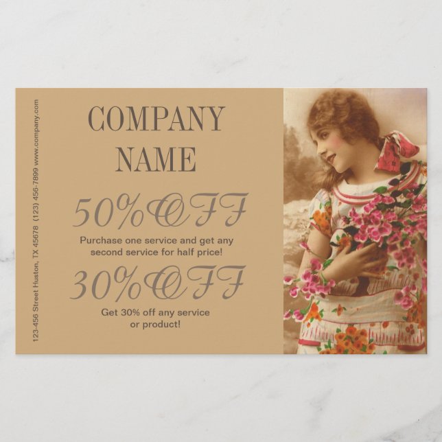 Flyer gran fotógrafo de gatsby chica maquillador peluque (Frente)