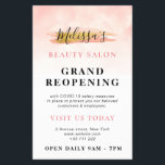 Flyer GRAN REAPERTURA| salón de belleza rosa dorado de m<br><div class="desc">Anuncia tu gran reapertura con este bonito diseño con colores rosa y blanco y texto negro. el texto puede ser personalizado.</div>